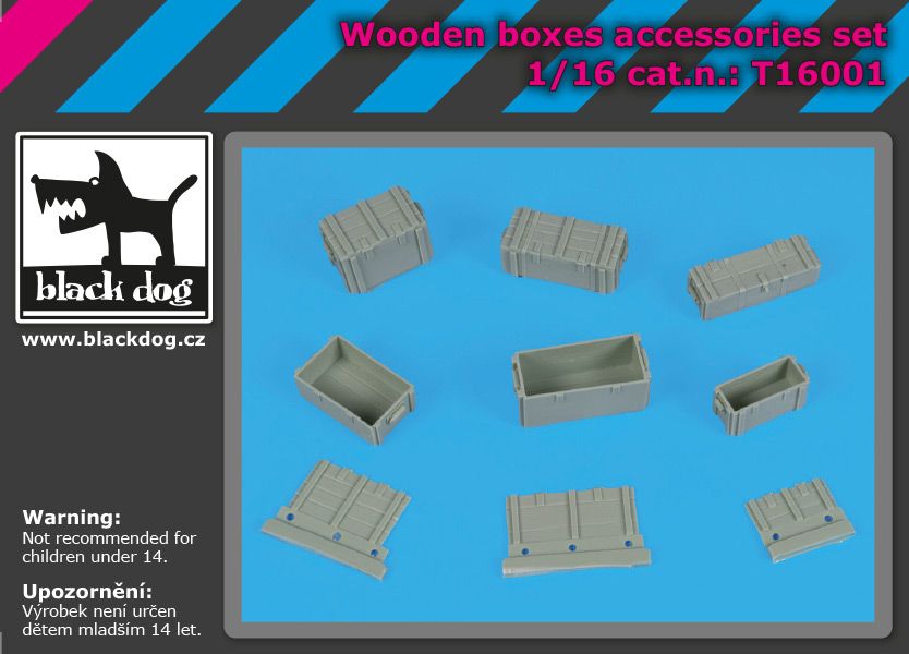 1:16 Wooden Boxes - Accessories Set