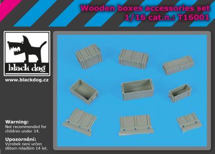 1:16 Wooden Boxes - Accessories Set