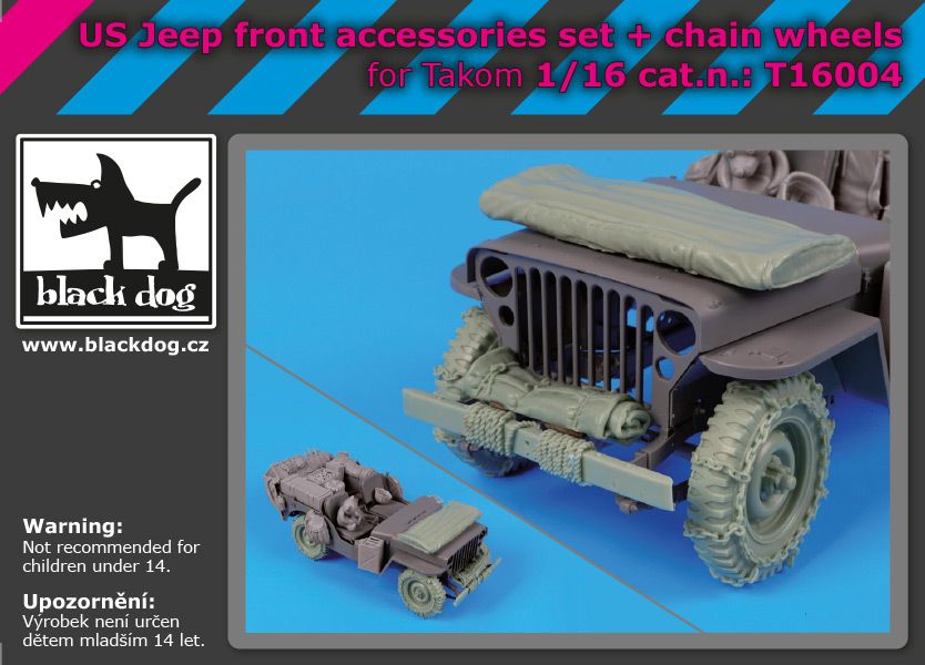 1:16 US Jeep - Front Accessories Set & Chain Wheels