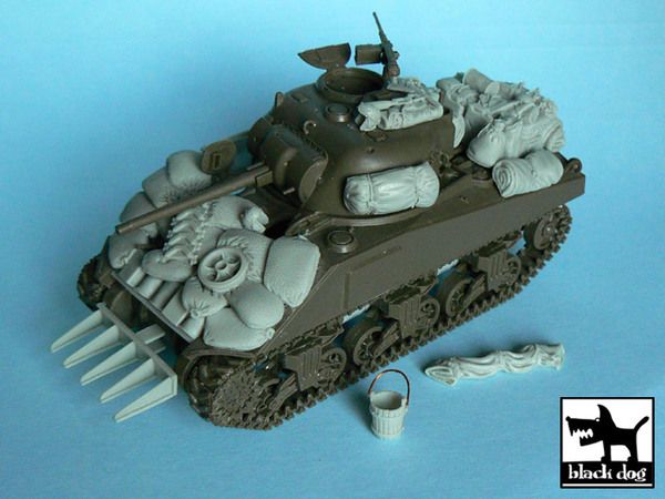 1:48 US Sherman accessories set for Tamiya 32505, 36 resin parts