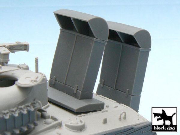 1:48 Sherman deep water wading trunks vyloďovací komíny, for Hobby Boss 84803, 4 resin parts