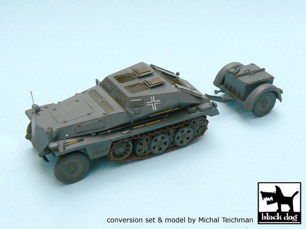 1:48 Sd.Kfz.252 + Sd.Anh.32 conversion set for Tamiya 32550, 26 resin parts