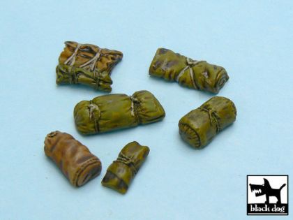 1:48 Tentage + bedrolls #1 accessories set 24 resin parts