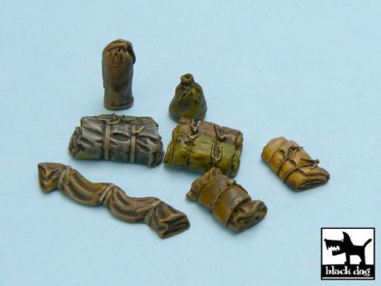 1:48 Tentage + bedrolls #3 accessories set 28 resin parts