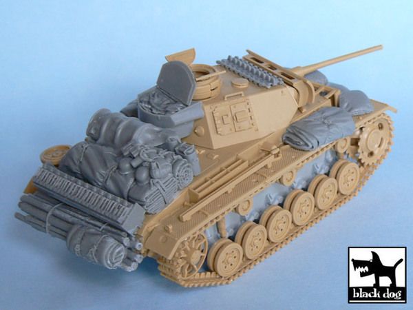 1:48 Pz.Kpfw.III Ausf L accessories set for Tamiya 32524, 10 resin parts