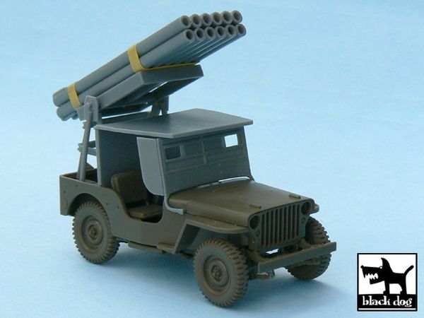 1:48 Jeep with rocket launcher for Tamiya 32552, 43 resin parts