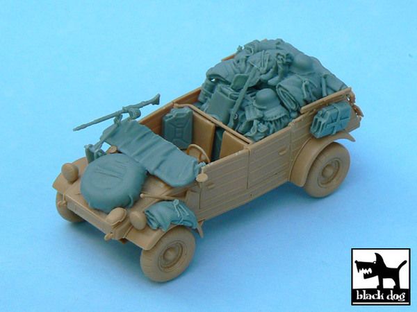 1:48 Kübelwagen accessories set for Tamiya 32503, 26 resin parts