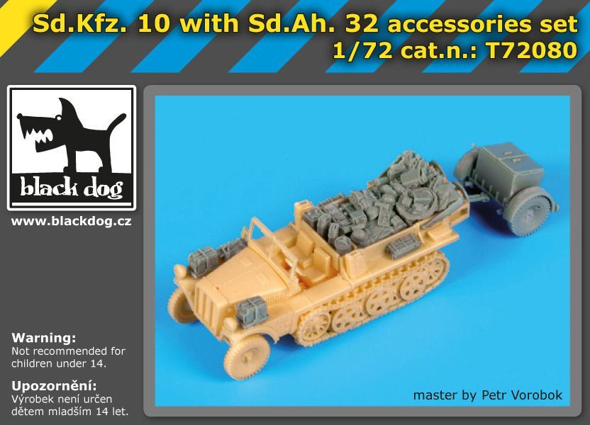 1:72 Sd.Kfz 10 with Sd.Ah.32 accessories set