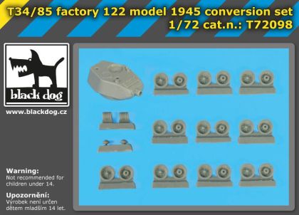 1:72 T 34/85 factory 122 model 1945 conversion set