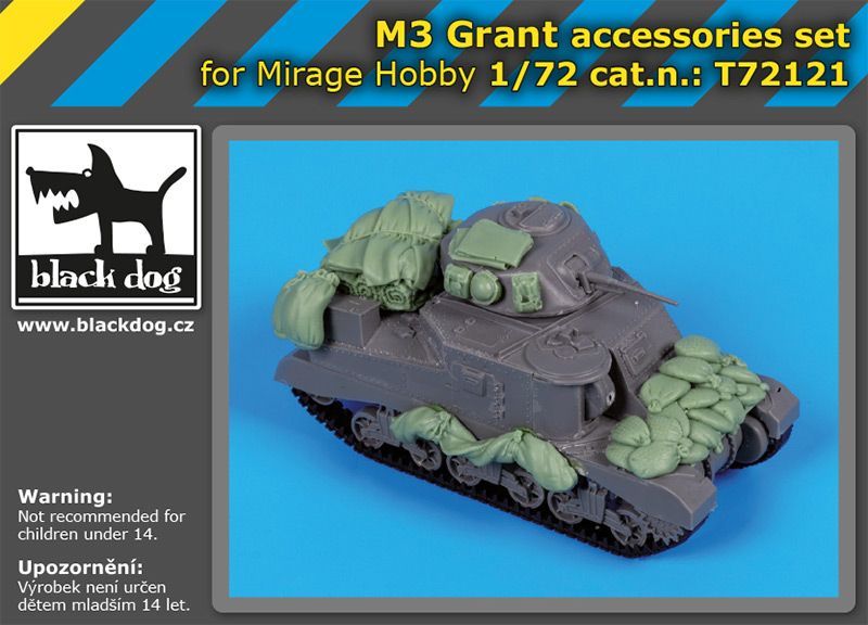 1:72 M3 Grant accessories set for Mirage hobby