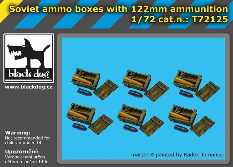 1:72 Soviet ammo boxes with 122mm ammunition