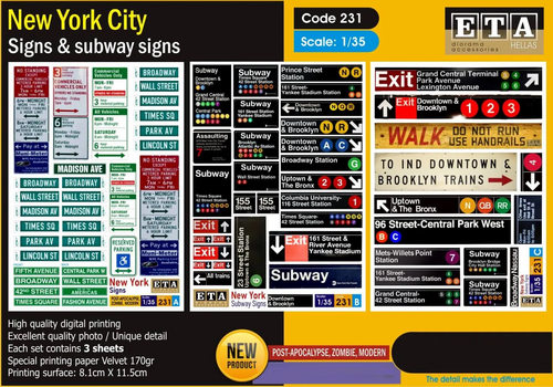 1:35 New York - Signs & Subway Signs