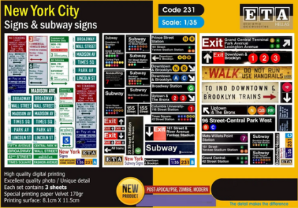 1:35 New York - Signs & Subway Signs