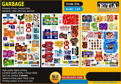 1:24 Garbage - Packaging of foods, prepared foods
