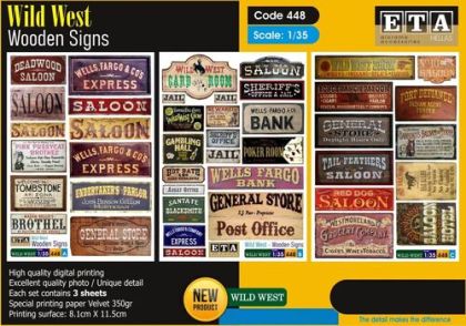 1:35 Old West - Wooden Signs