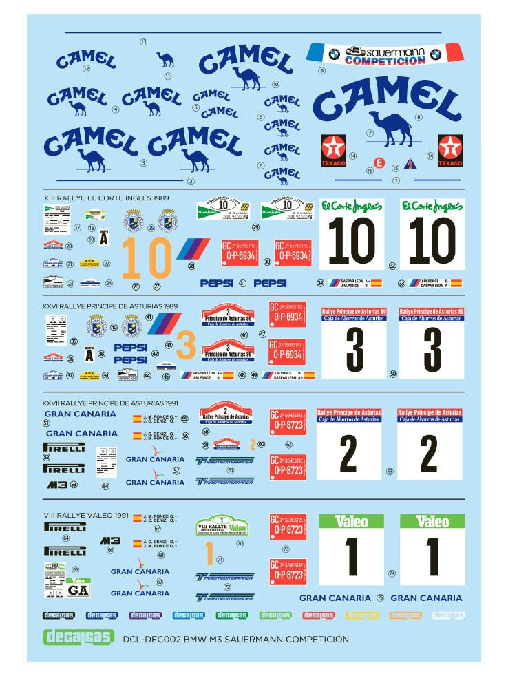 1:24 BMW M3 E30 Team Sauermann Competicion sponsored by Camel - 1989, 1991
