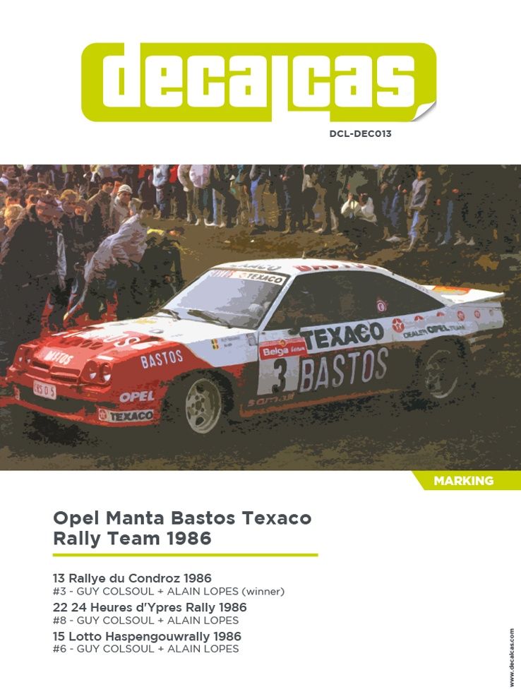 1:24 Opel Manta 400 Bastos Texaco Rally Team 1986