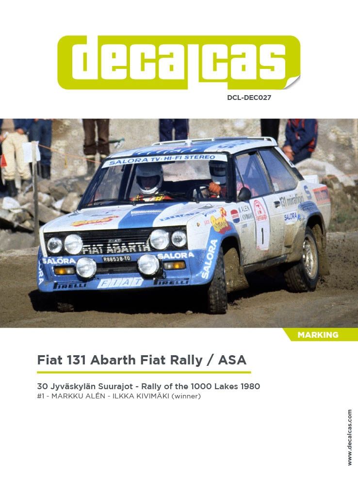 1:24 Fiat 131 Abarth sponsored by Fiat Rally / ASA - 1980