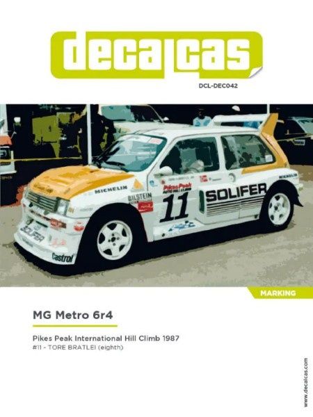 1:24 MG Metro 6r4 Group B sponsored by Solifer - 1987