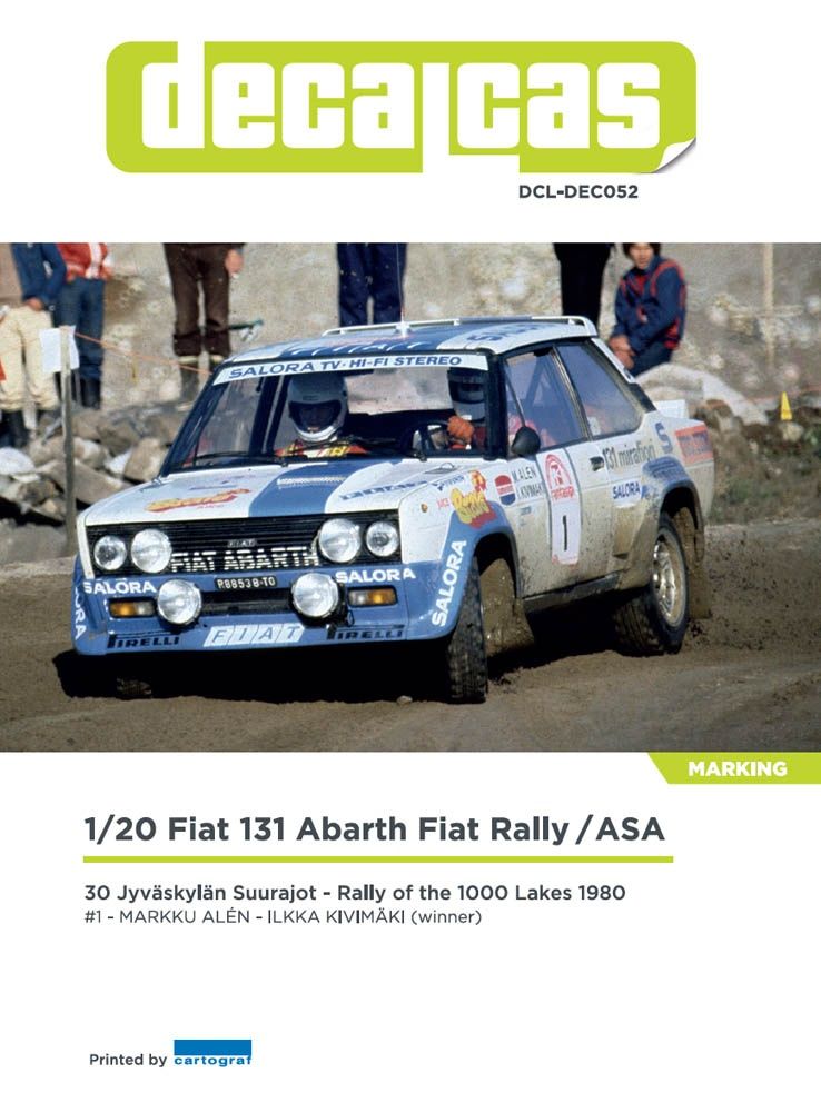 1:20 scale models: Fiat 131 Abarth Rally Team Fiat Rally / ASA sponsored by Salora - 1980