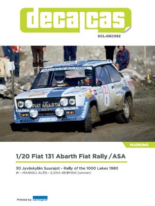 1:20 scale models: Fiat 131 Abarth Rally Team Fiat Rally / ASA sponsored by Salora - 1980