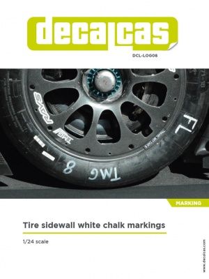 1:24 Tire sidewall white chalk markings