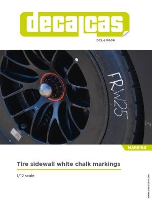 1:12 Tire sidewall white chalk markings