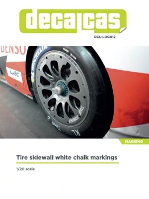 1:20 Tire sidewall white chalk markings