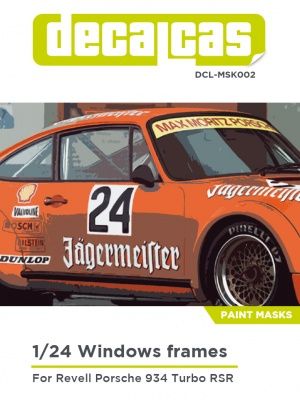 1:24 Window Frame Paint Masks - Porsche 934 RSR