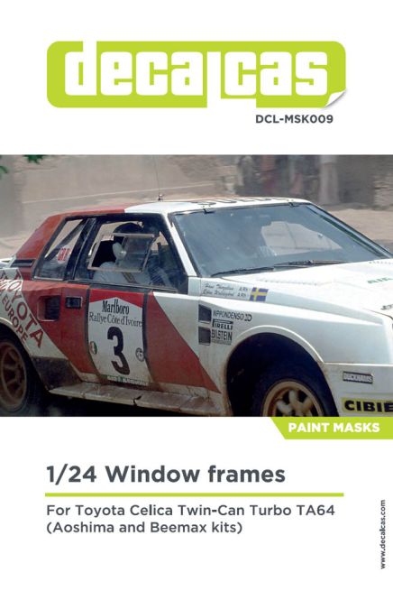 1:24 Window Frame Paint Masks - Toyota Celica Twin-Can Turbo TA64