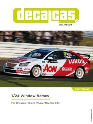 1:24 Window frame pre-cut paint masks - Chevrolet Cruze 1.6T