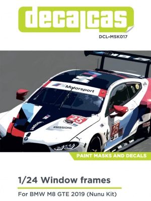 1:24 Window frame pre-cut paint masks - BMW M8 GTE
