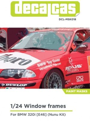 1:24 Window frame pre-cut paint masks - BMW 320i E46