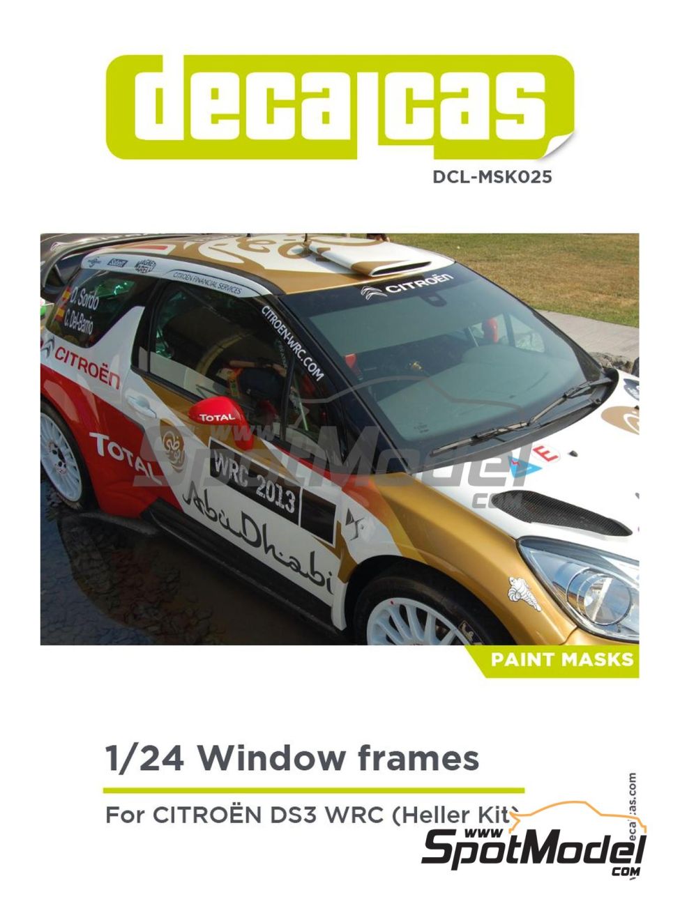 1:24 Window frames masks - Citroen DS3 WRC