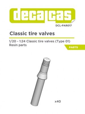 1:24 Classic tire valves- resin parts - 40units