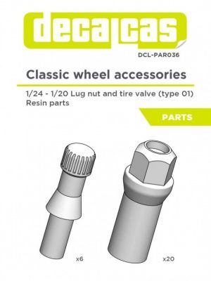 1:24 Classic wheel accesories - Lug nuts and tyre valves