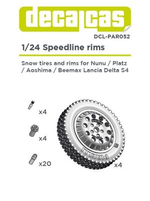 1:24 Speedline snow wheels set for Lancia Delta S4