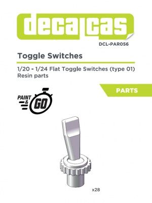 1:20/1:24 Flat toggle switches - Type 1