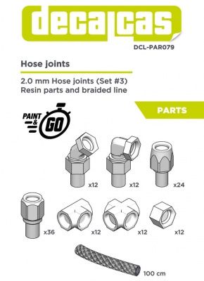 1:12 2.0mm Hose joints - Set 3