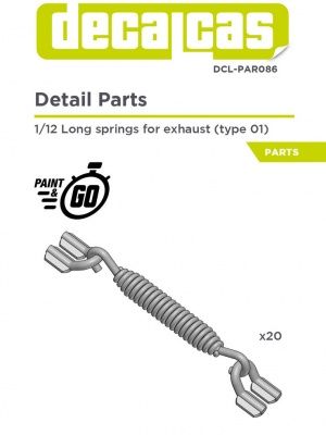 1:12 Long springs for exhausts - Type 1