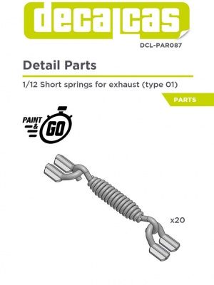 1:12 Short springs for exhausts - Type 1