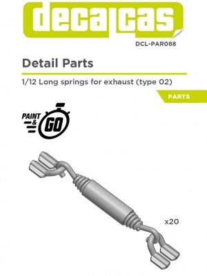 1:12 Long springs for exhausts - Type 2