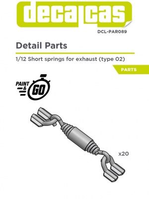 1:12 Short springs for exhausts - Type 2