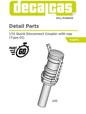 1:12 Quick disconnect coupler with cap - Type 1