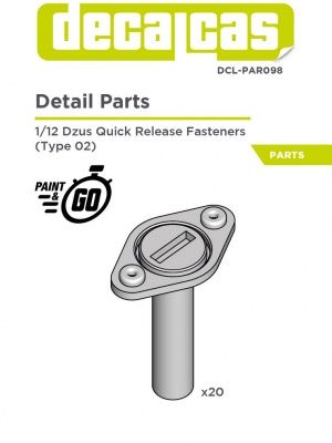 1:12 Dzus quick release fasteners large - Type 2