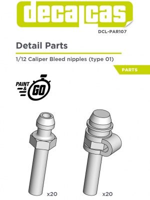 1:12 Caliper bleed nipples - Type 01