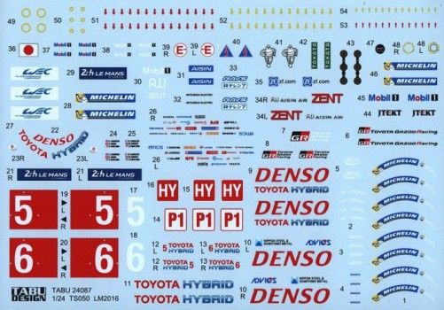 1:24 TOYOTA TS050 LM2016 LOGO