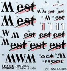 1:20 McLaren MP4/13 Option Decal