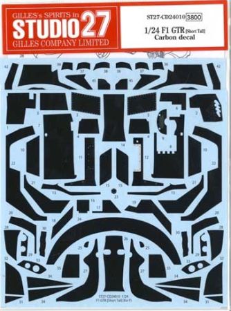 1:24 McLaren F1-GTR (short tail) carbon decal
