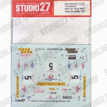 1:24 Fiat 131 FACTORY COLOR Tour de Course 1977